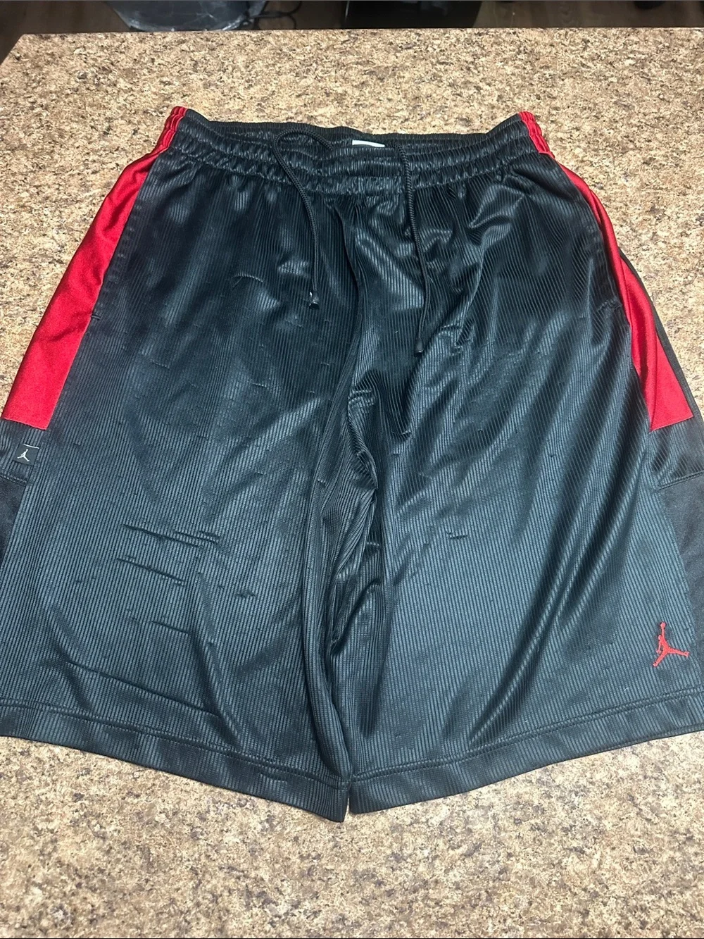Jordan Black & Red Athletic Basketball Shorts XL